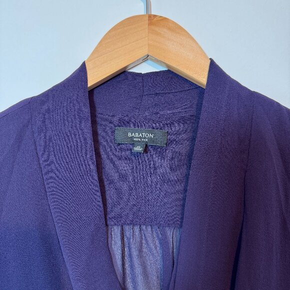 Aritzia Babaton Beau 100% Silk Blouse in Deep Purple, Size XS - Picture 2 of 4